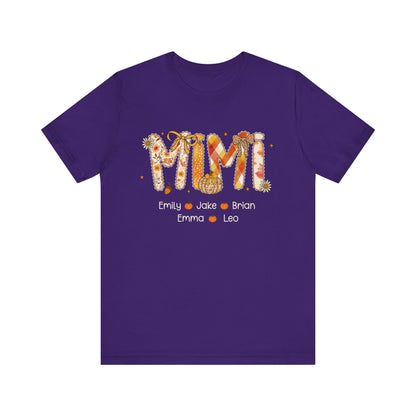 Personalized Mommy Grandma Gigi Thanks Giving T-shirt, Family Gathering Gift, Fall Fashion Top, Custom Name T-Shirt, Gigi Definition Shirt