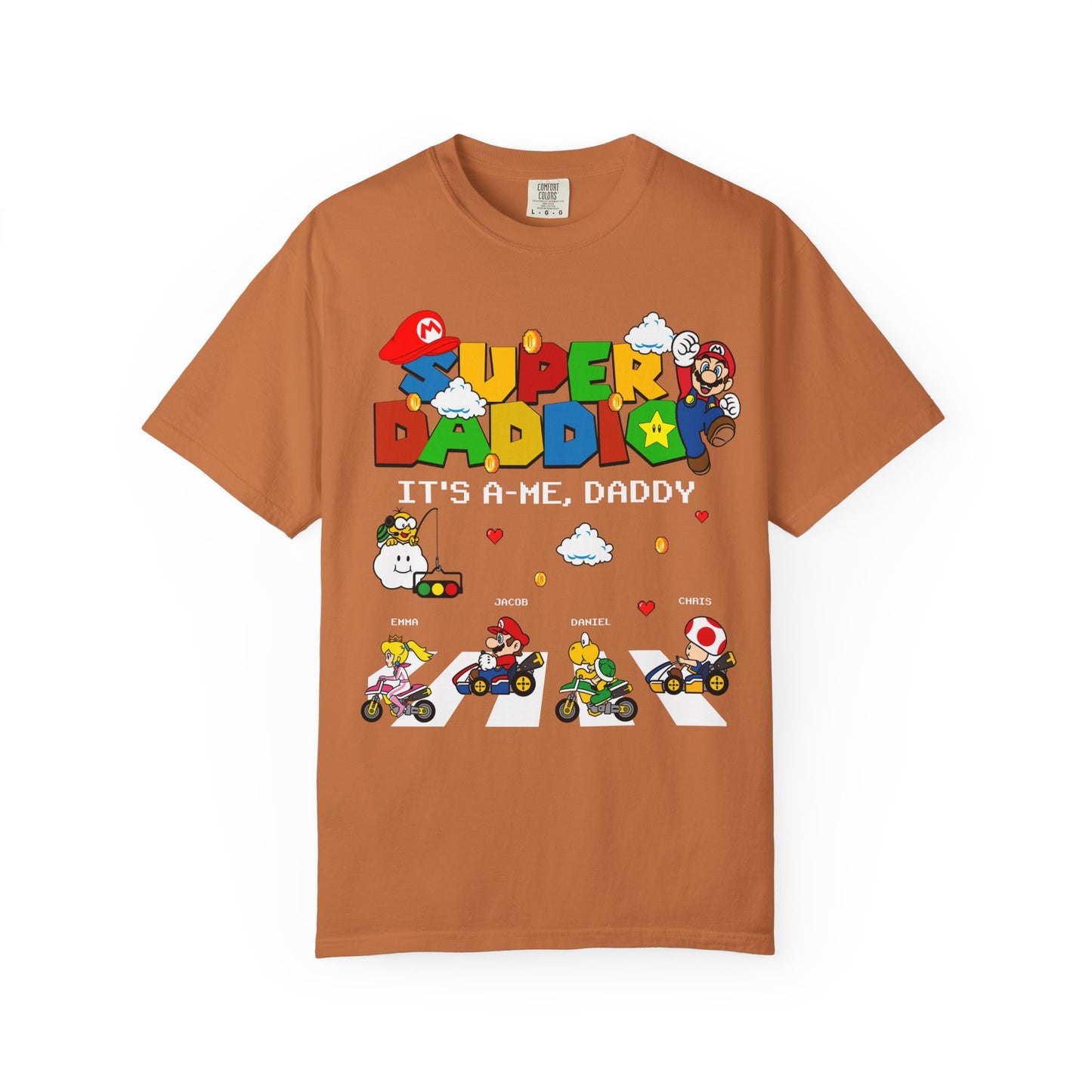 Super Daddio Personalised Kid's Name T-shirt - Fun Father's Day Gift, Gamer Dad Apparel, Video Game Lover Tee, Casual Everyday Wear