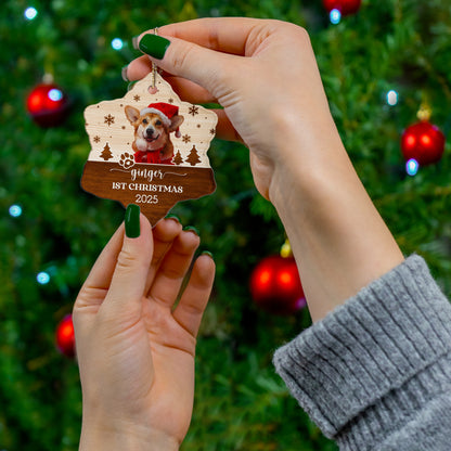 Personalized Pet Ceramic Ornament, Custom Christmas Decoration, Dog Lover Gift, Holiday Keepsake, 1st Christmas 2025, Christmas gift for Pet lover