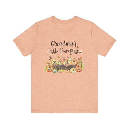 Grandma's Little Pumpkins Tee, Fall T-Shirt, Halloween Shirt, Family Gathering Outfit, Pumpkin Patch Apparel, Cute Autumn Wear