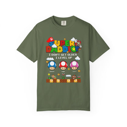 Super Daddio, Pappio Personalised Kid's Name T-Shirt, Funny Dad T-Shirt, Gift for Dad & Grandpa
