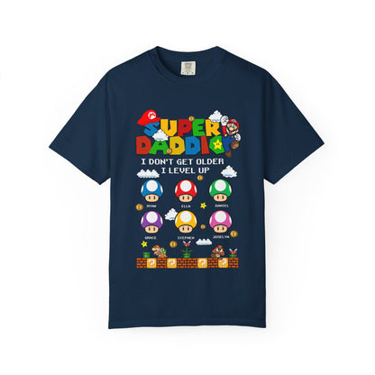 Super Daddio, Pappio Personalised Kid's Name T-Shirt, Funny Dad T-Shirt, Gift for Dad & Grandpa