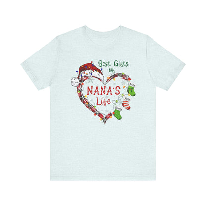 Grandma's Life Christmas Tee - "Best Gifts of Grandma's Life" Holiday Heart Shirt