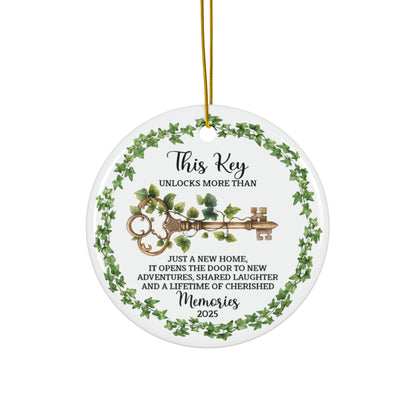 New Home Christmas Ceramic Ornament, First Christmas In Our New Home Ornament