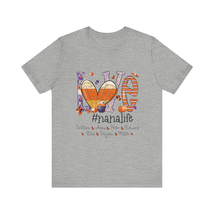 Love #MommyLife T-shirt for Family Celebrations, Perfect Gifts for Mom & Grandma, Autumn Casual Wear, Cozy Season Outfit
