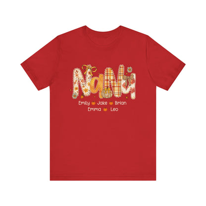 Personalized Mommy Grandma Gigi Thanks Giving T-shirt, Family Gathering Gift, Fall Fashion Top, Custom Name T-Shirt, Gigi Definition Shirt
