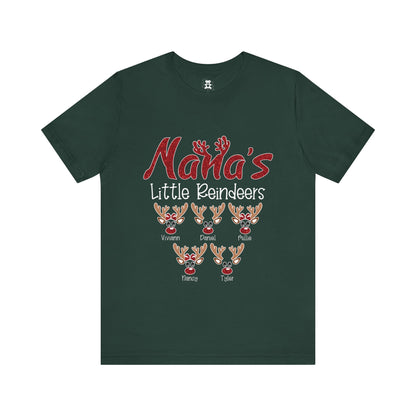 Personalized Family Christmas Tee, Mommy's Little Reindeers Shirt, Holiday Gift for Family