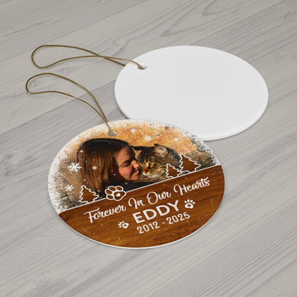 Forever in Our Hearts - Personalized Pet Memorial Ceramic Ornament | Forever In Our Hearts | Custom Shape Decoration | Holiday Gift, Keepsake for Loss, [...]