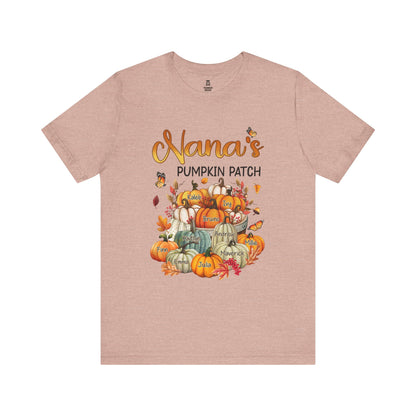 Grandma's Pumpkin Patch Tee, Customized Kid's Names Shirt, Fall T-Shirt, Autumn Apparel, Halloween Gift, Family Gathering Shirt, Harvest Celebration Wear