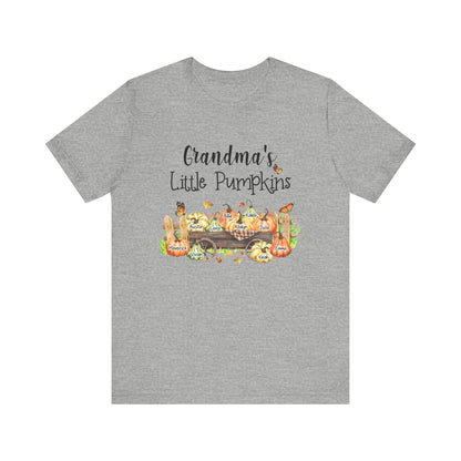 Grandma's Little Pumpkins Tee, Fall T-Shirt, Halloween Shirt, Family Gathering Outfit, Pumpkin Patch Apparel, Cute Autumn Wear