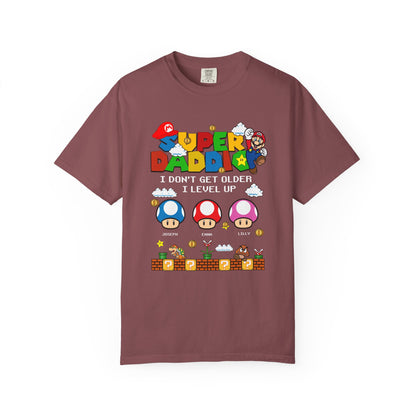 Super Daddio, Pappio Personalised Kid's Name T-Shirt, Funny Dad T-Shirt, Gift for Dad & Grandpa