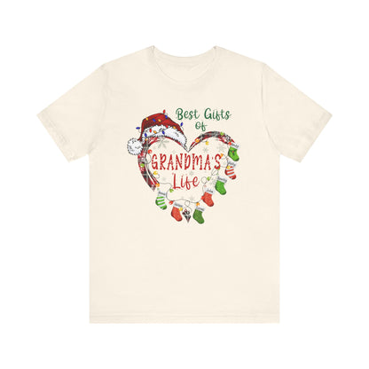 Grandma's Life Christmas Tee - "Best Gifts of Grandma's Life" Holiday Heart Shirt