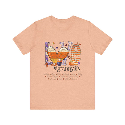 Love #MommyLife T-shirt for Family Celebrations, Perfect Gifts for Mom & Grandma, Autumn Casual Wear, Cozy Season Outfit