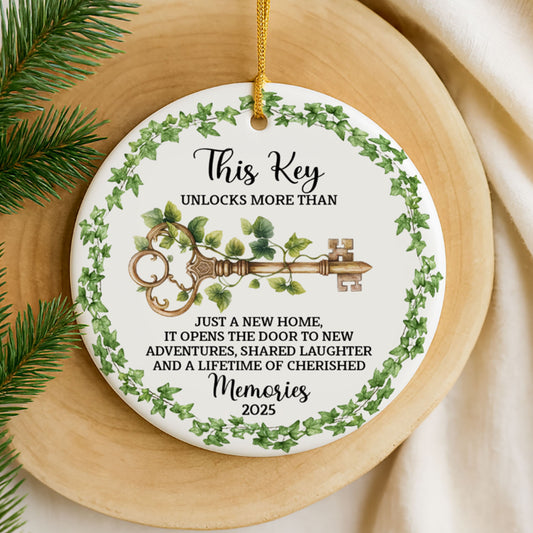 New Home Christmas Ceramic Ornament, First Christmas In Our New Home Ornament