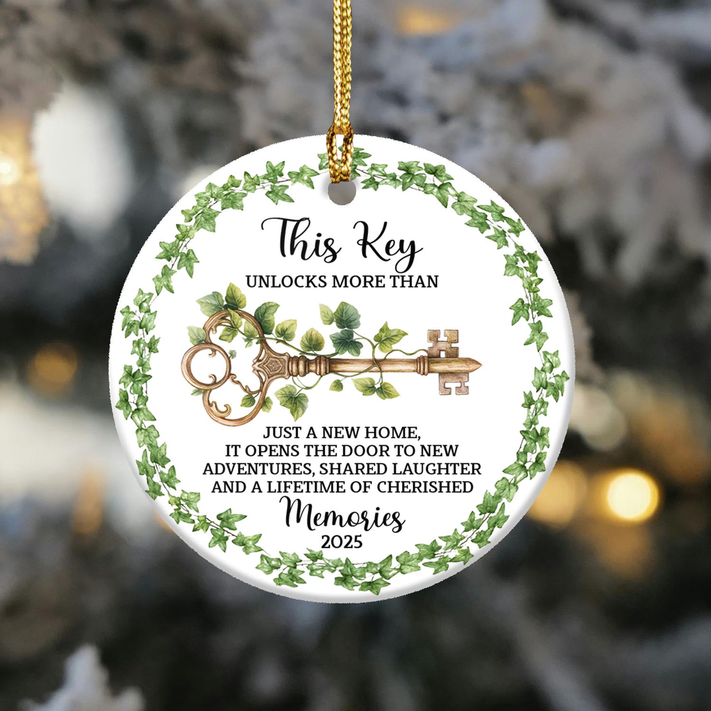 New Home Christmas Ceramic Ornament, First Christmas In Our New Home Ornament