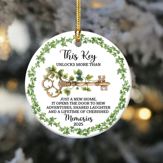 New Home Christmas Ceramic Ornament, First Christmas In Our New Home Ornament