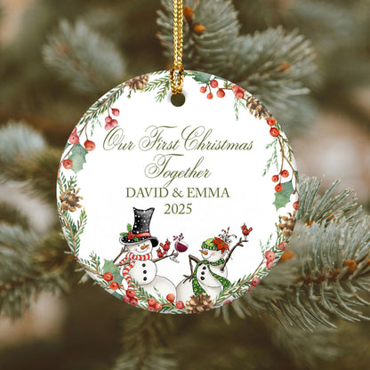 Personalized Christmas Ornament - Our First Christmas Together, Custom Couple's Names  Christmas Ornament