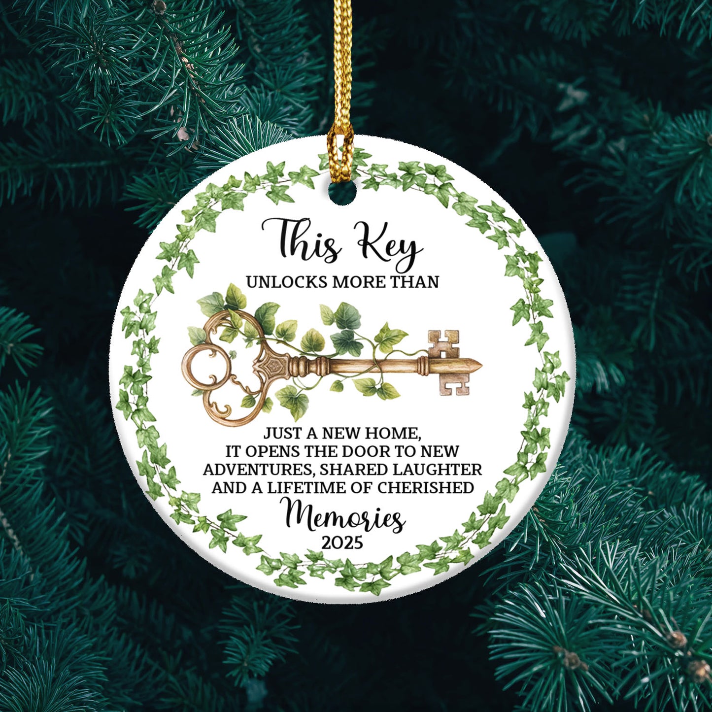 New Home Christmas Ceramic Ornament, First Christmas In Our New Home Ornament